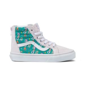 VANS Kids Sea Party Lilac Canvas Classic Hi-Top Sneakers